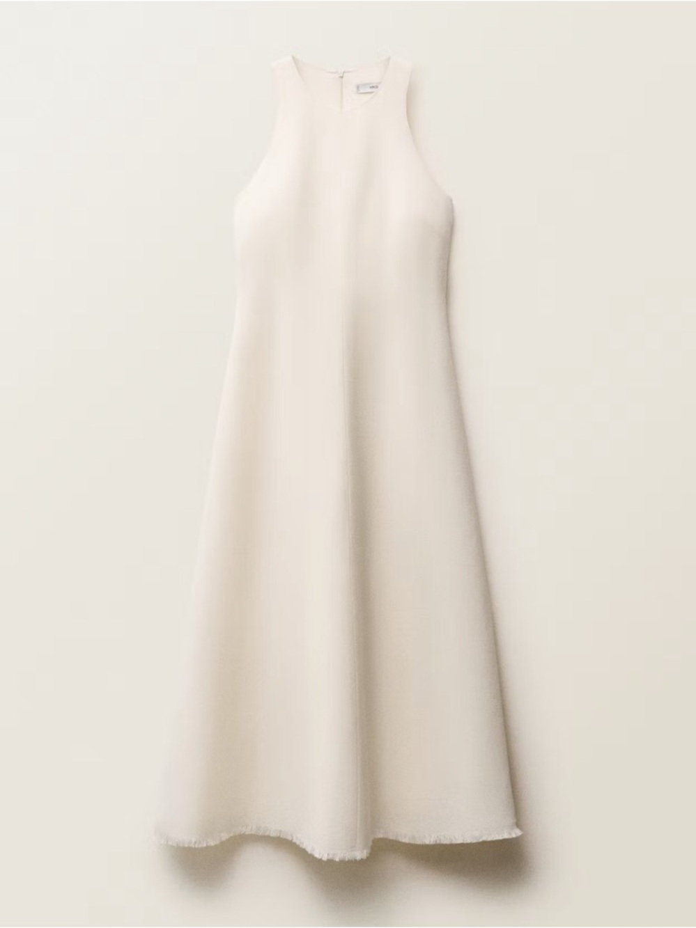 Mango LINEN DRESS WITH FRAYED HEM - Picture 5 of 11